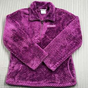 Columbia Youth Girls' Marionberry Fire Side II Sherpa Half Zip Fleece Pullover
